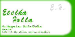 etelka holla business card